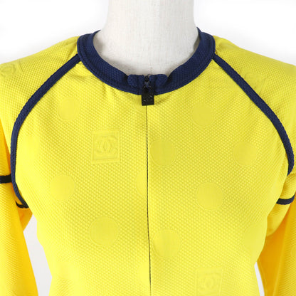 CHANEL Jacket 08P P33377 Main: 84% polyamide (nylon), 16% elastane (polyurethane) Yellow navy Sports line Women 36