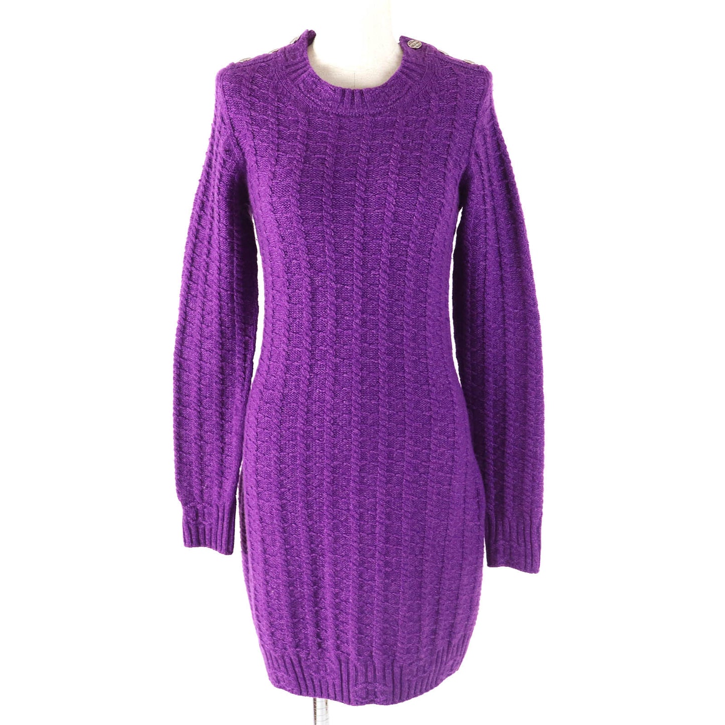 CHANEL one piece P75622 Main: 50% wool, Main: 50% cashmere purple Women 34
