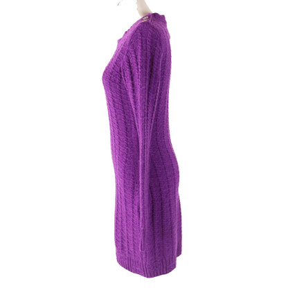 CHANEL one piece P75622 Main: 50% wool, Main: 50% cashmere purple Women 34