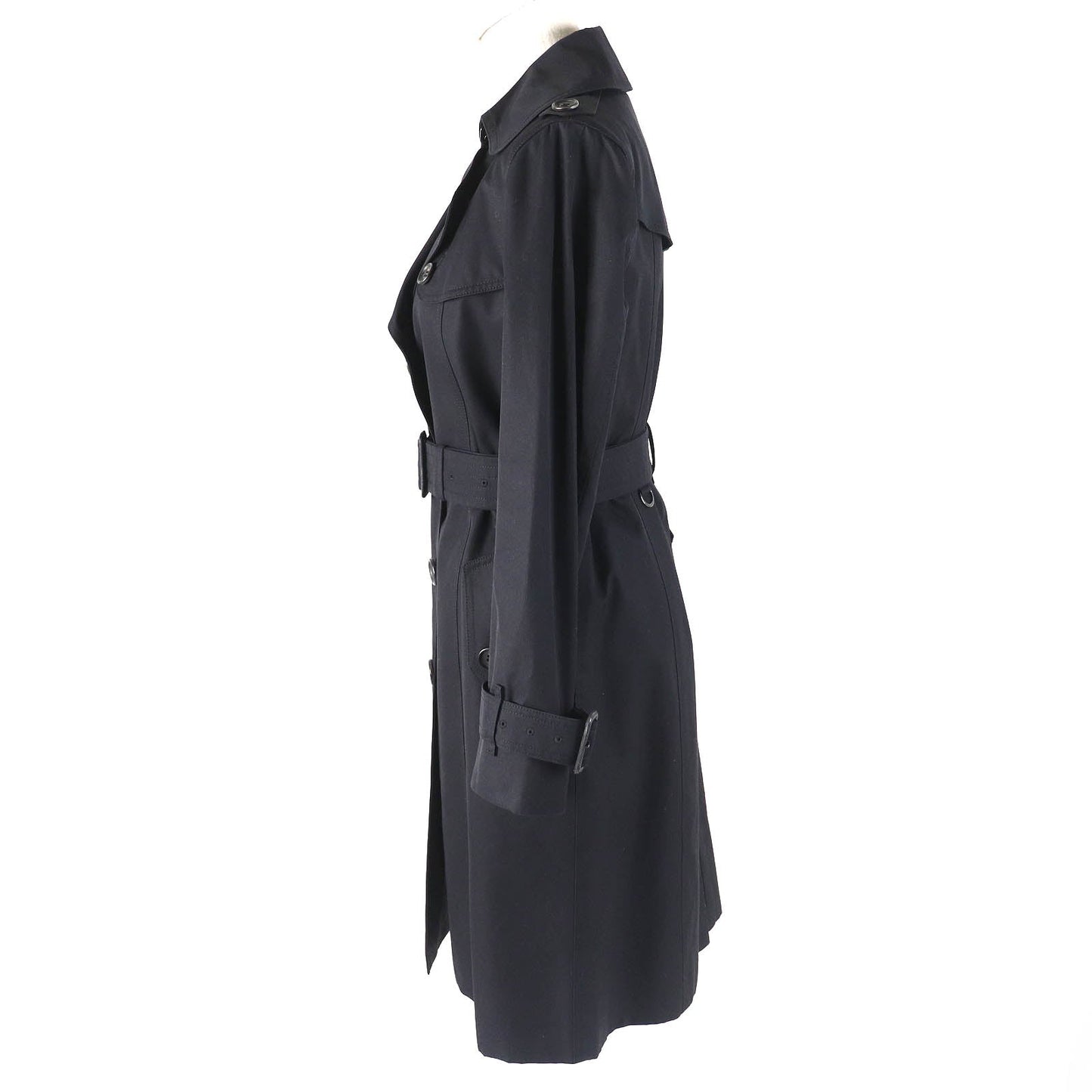 BURBERRY trench coat Outer: 100% cotton, Lining: cotton, Sleeve lining: cupra, Leather part: cowhide, Liner: 100% wool black Women 36
