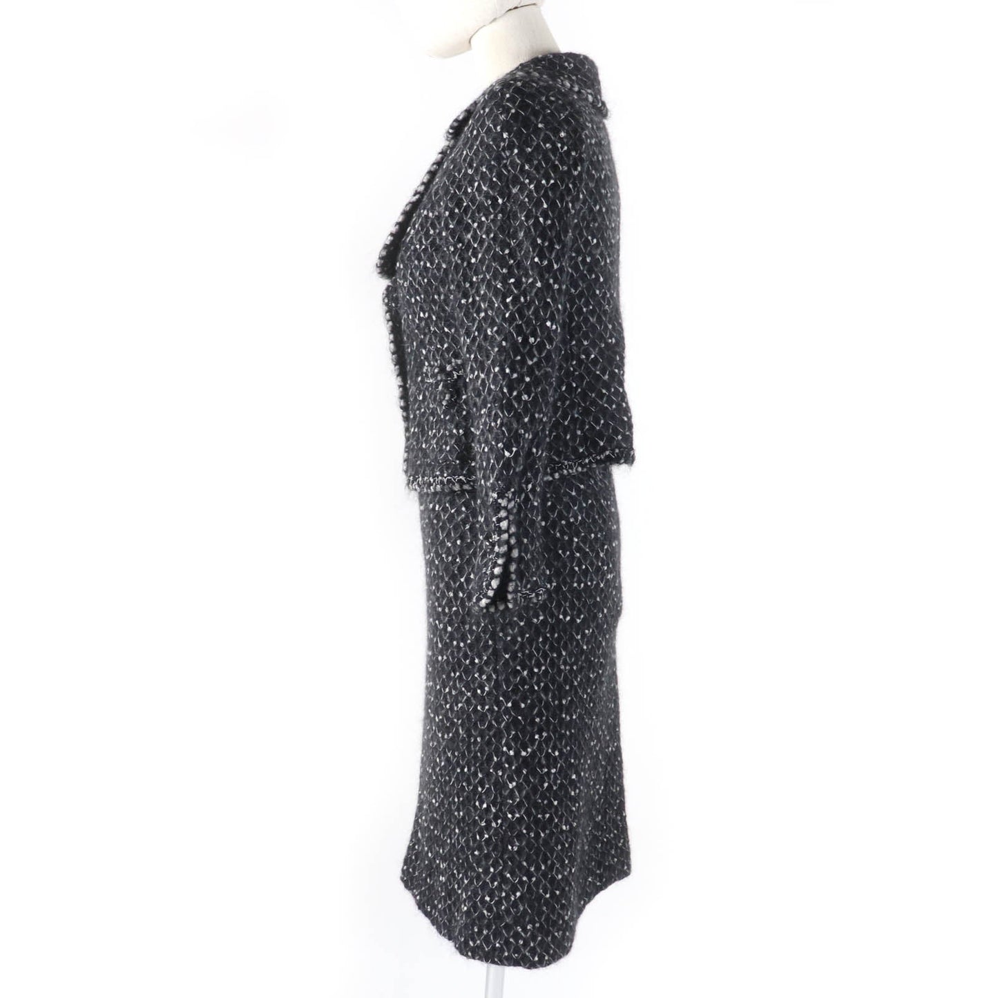CHANEL setup 05A P26927 Outer: 50% polyamide, Outer: 50% mohair, Lining: 100% silk Black White Women 36