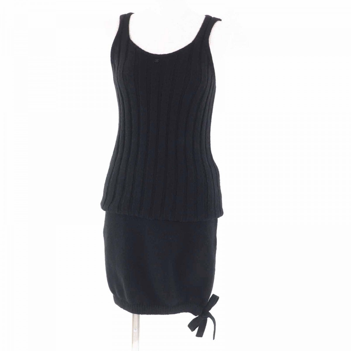 CHANEL one piece 04A P23861 Main: 98% cashmere, Main: 2% elastane black Women 38