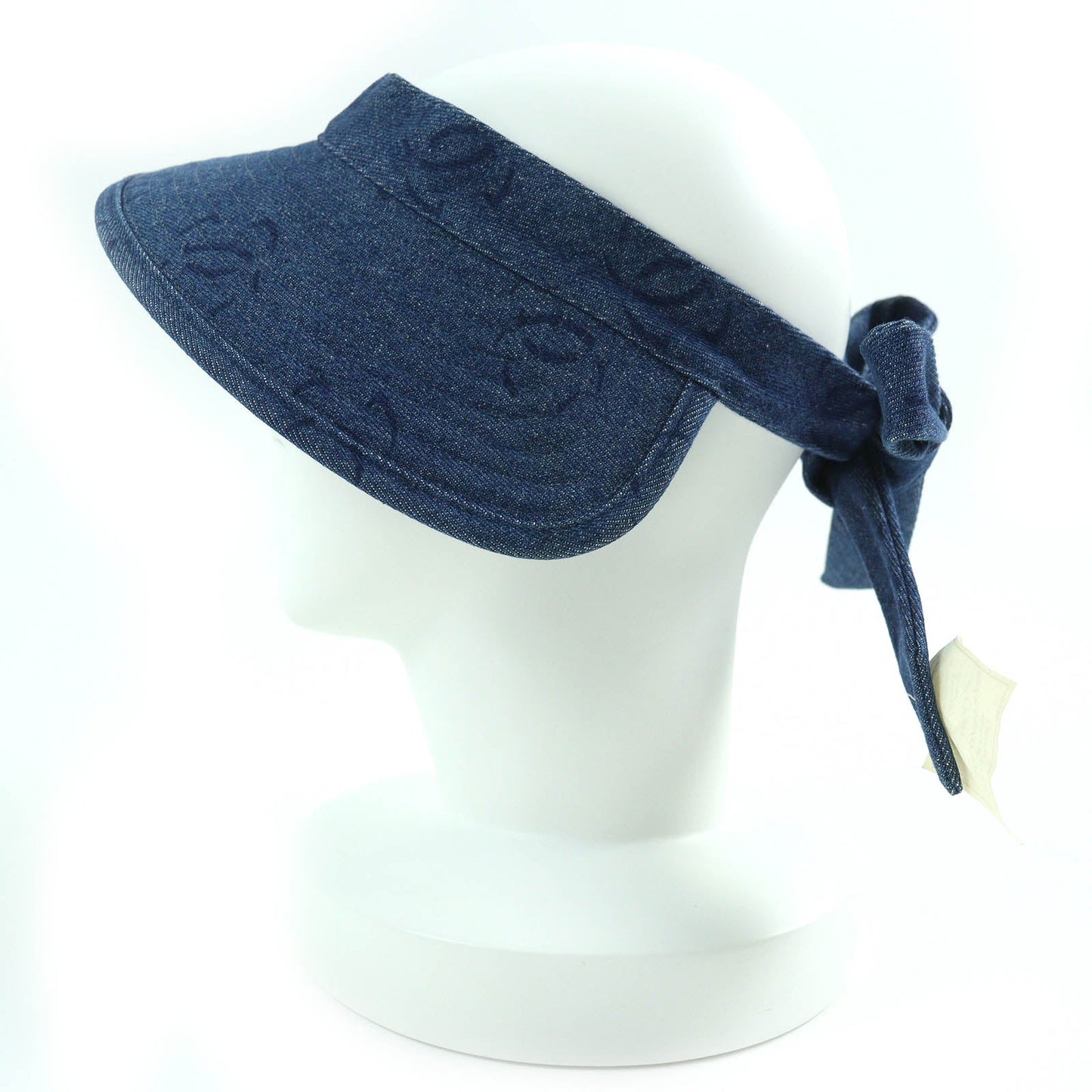 CHANEL Sun visor 02P Main: 100% cotton Indigo blue Women