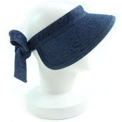 CHANEL Sun visor 02P Main: 100% cotton Indigo blue Women