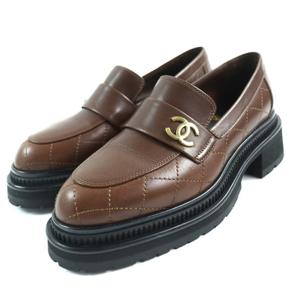 CHANEL loafers 23A G45074 Main: Leather Brown black Women 38