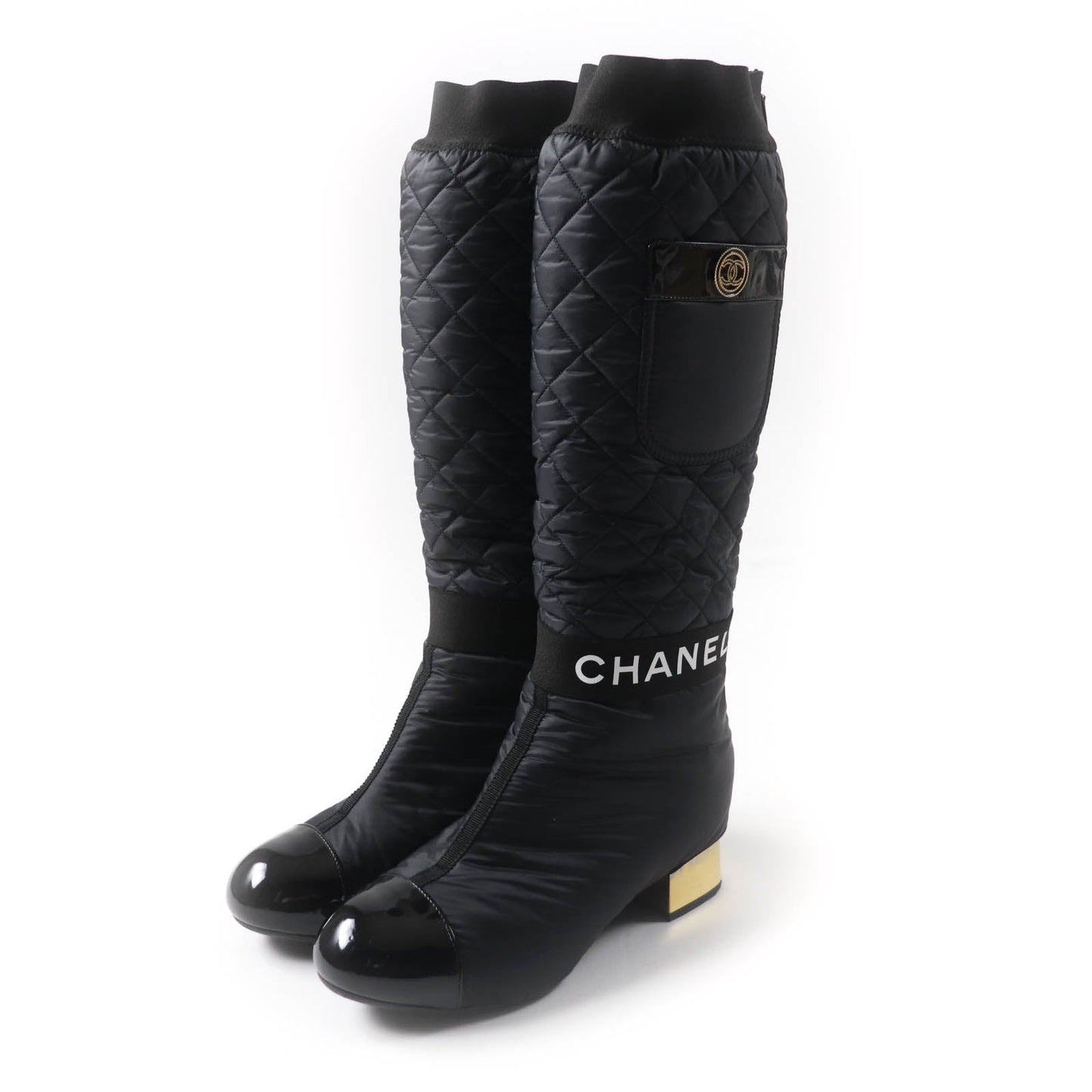 CHANEL Knee-high boots G38428 21K Main: Leather, Part: Patent leather black Women 37