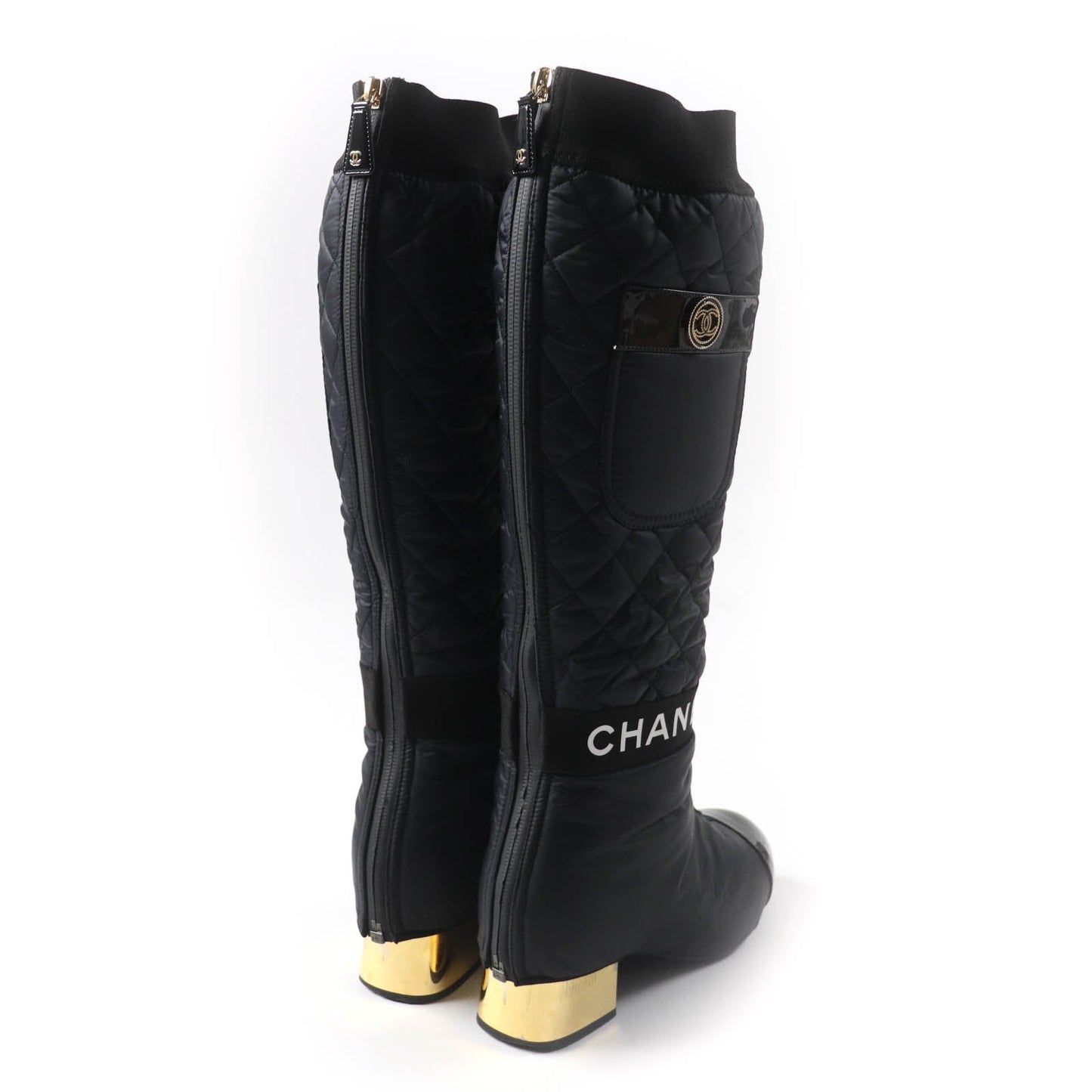 CHANEL Knee-high boots G38428 21K Main: Leather, Part: Patent leather black Women 37