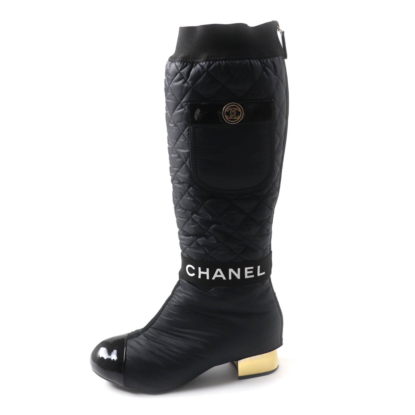 CHANEL Knee-high boots G38428 21K Main: Leather, Part: Patent leather black Women 37