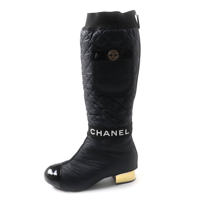 CHANEL Knee-high boots G38428 21K Main: Leather, Part: Patent leather black Women 37