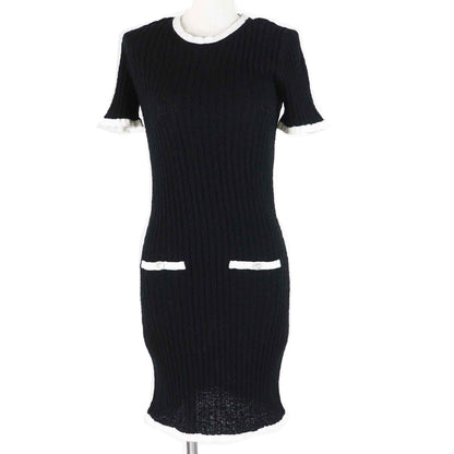 CHANEL one piece P72078 Outer: 100% cotton, part: 80% cotton, part: 16% polyamide, part: 4% elastane, part: 100% silk Black White Women 36
