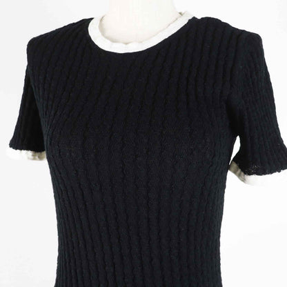 CHANEL one piece P72078 Outer: 100% cotton, part: 80% cotton, part: 16% polyamide, part: 4% elastane, part: 100% silk Black White Women 36