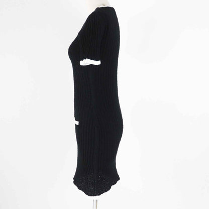 CHANEL one piece P72078 Outer: 100% cotton, part: 80% cotton, part: 16% polyamide, part: 4% elastane, part: 100% silk Black White Women 36