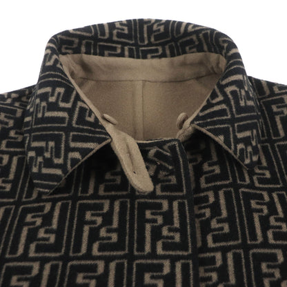 FENDI trench coat FF0667 AL57 Main: 99% wool, Main: 1% silk Brown black mens 52