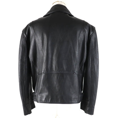 CELINE Jacket 2EG91599E Outer: Cowhide, Lining: 100% Cupra, Filling: 100% Polyester black LOOSE BIKER JACKET Women 34