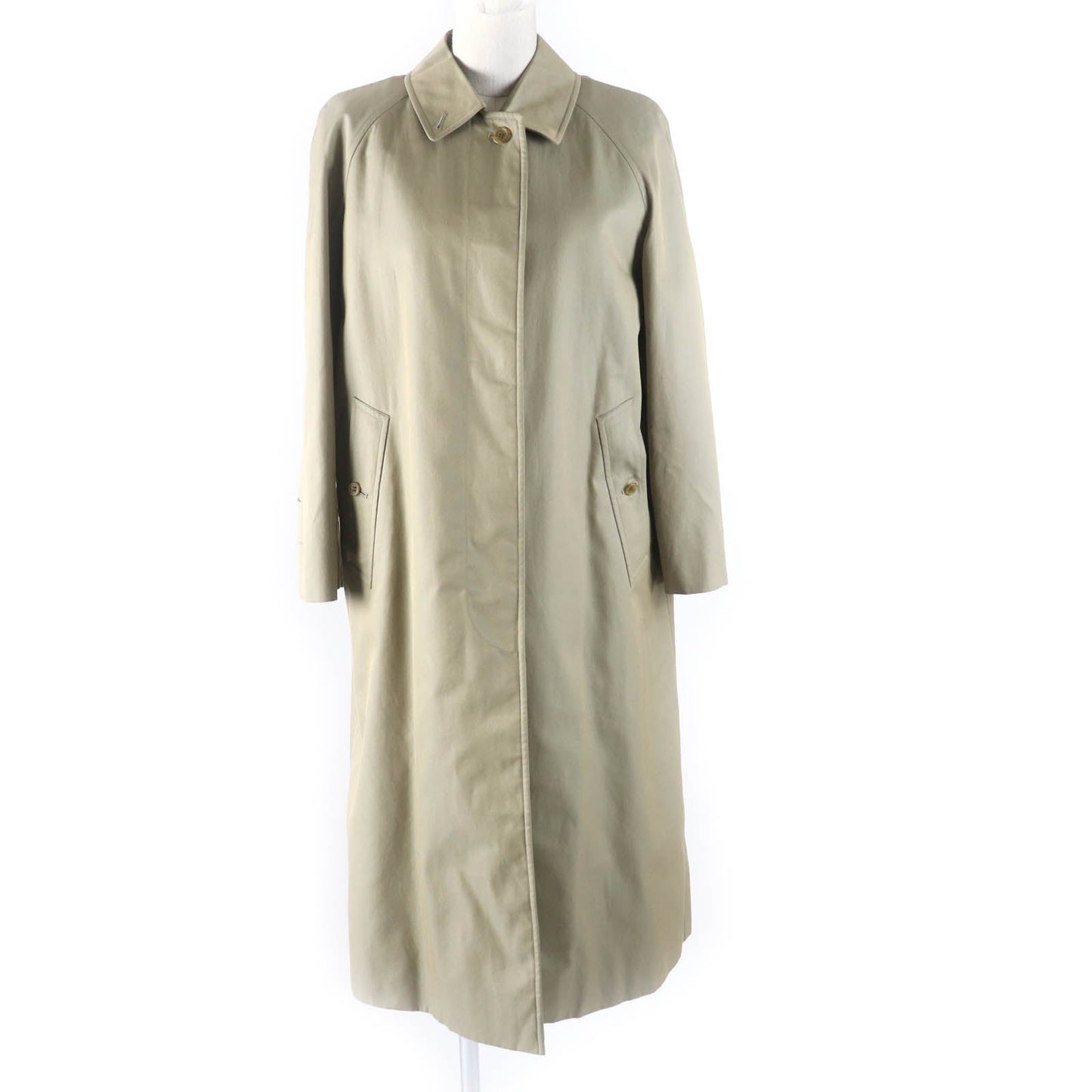 BURBERRY Stainless collar coat FD080-030-41 Outer: 100% cotton, Lining: cotton, Part: cotton, Lining: 100% wool, Lining: polyester khaki Women 11