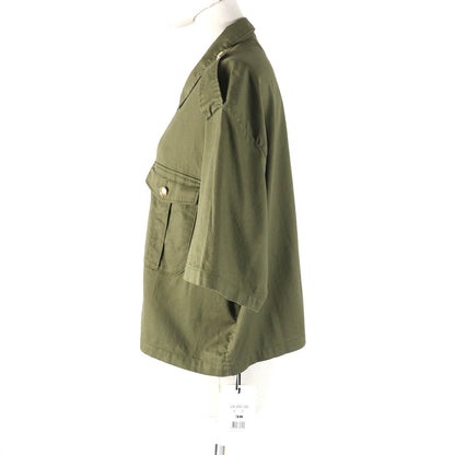 CELINE Short sleeve shirt 2C580106K Outer material: 100% cotton khaki Women 38