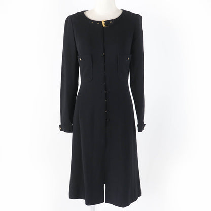 CHANEL one piece 96A P08207V04917 Main: 100% wool, Lining: 95% silk, Lining: 5% spandex black Women 36