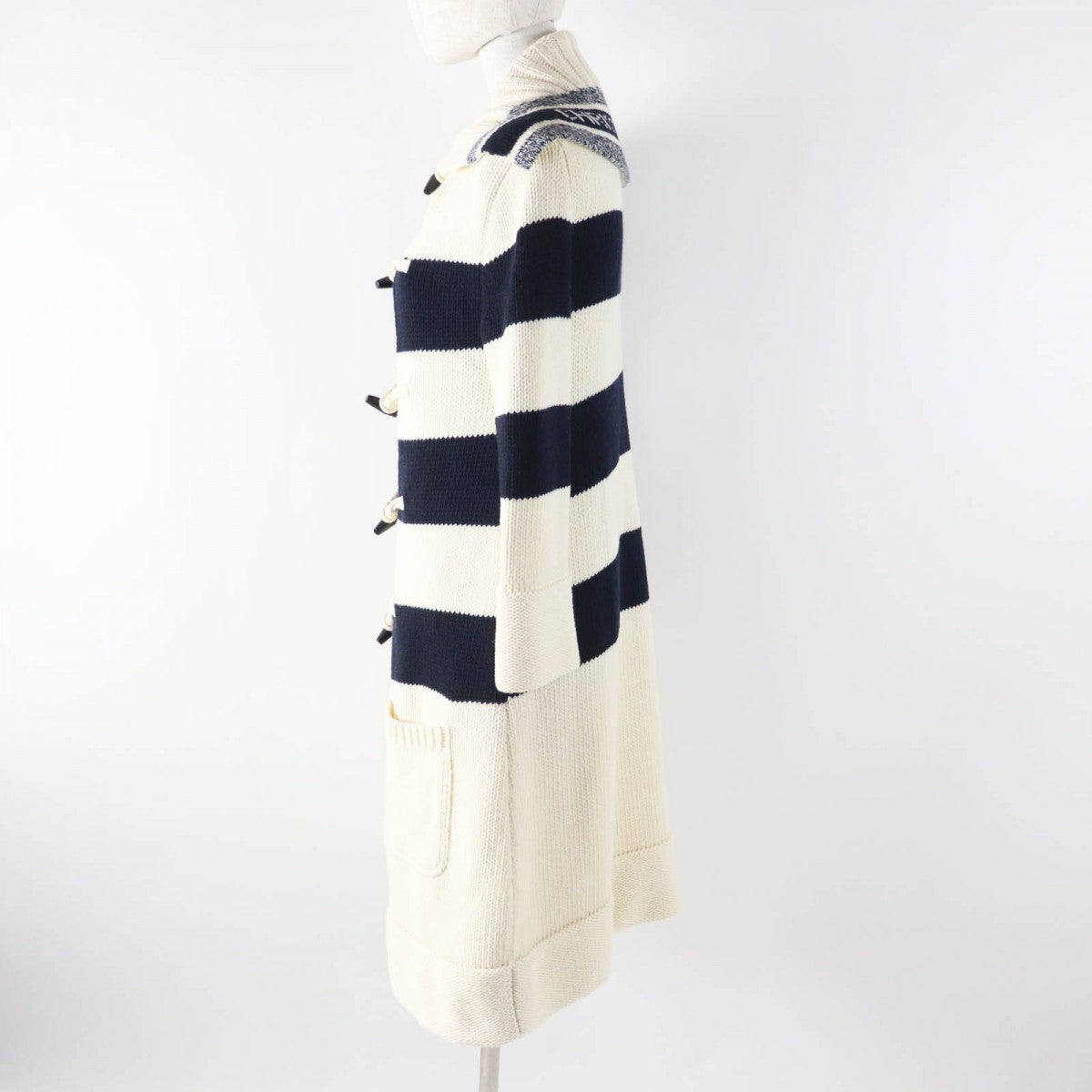 Christian Dior coat 144M01AM318 Main: 70% wool, Main: 30% cashmere Ivory navy Women 38