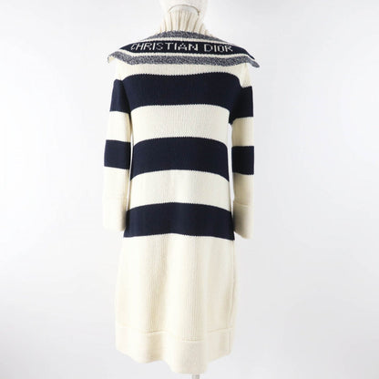 Christian Dior coat 144M01AM318 Main: 70% wool, Main: 30% cashmere Ivory navy Women 38
