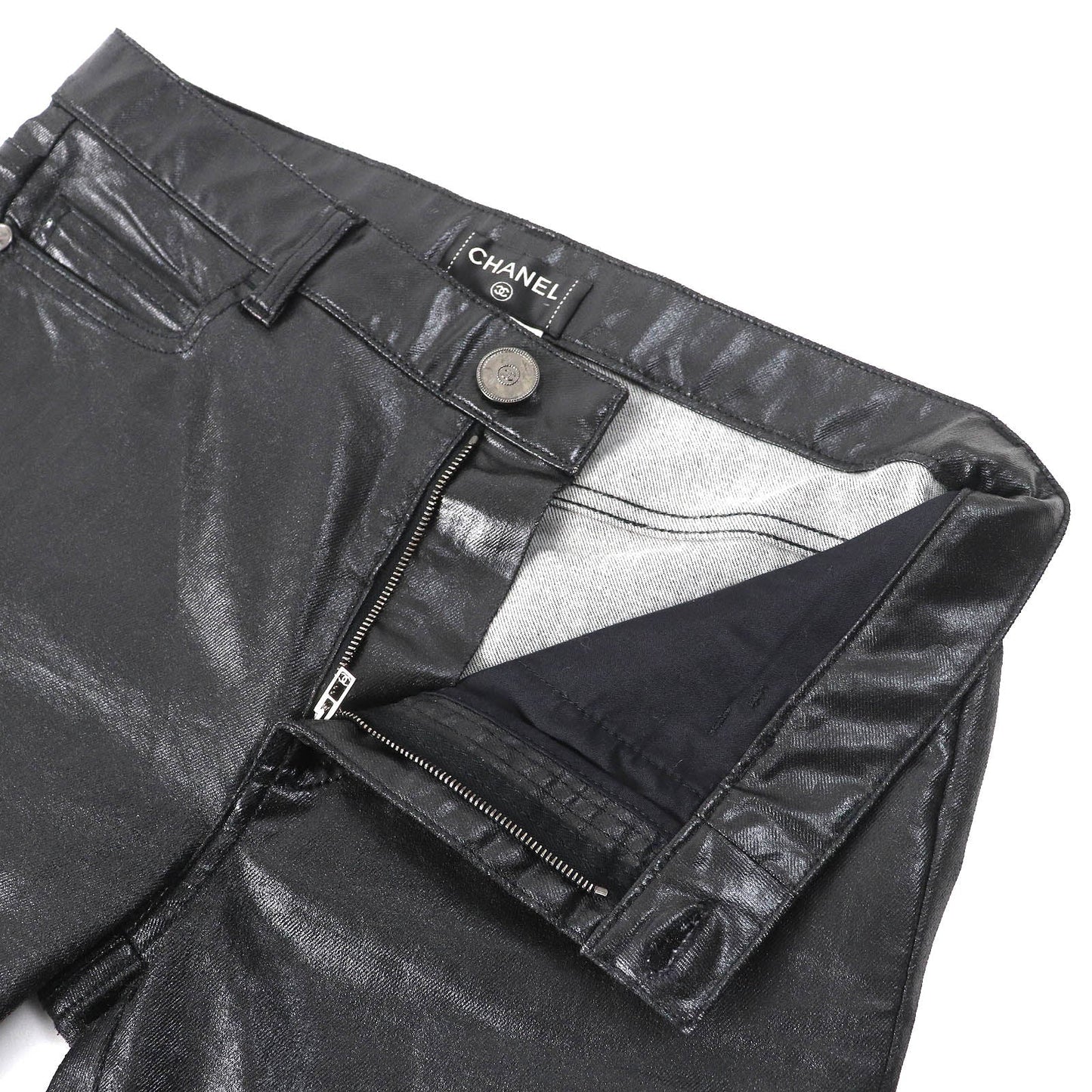 CHANEL Pants P50636 Main: 97% cotton, Main: 3% elastane Black type Women 40