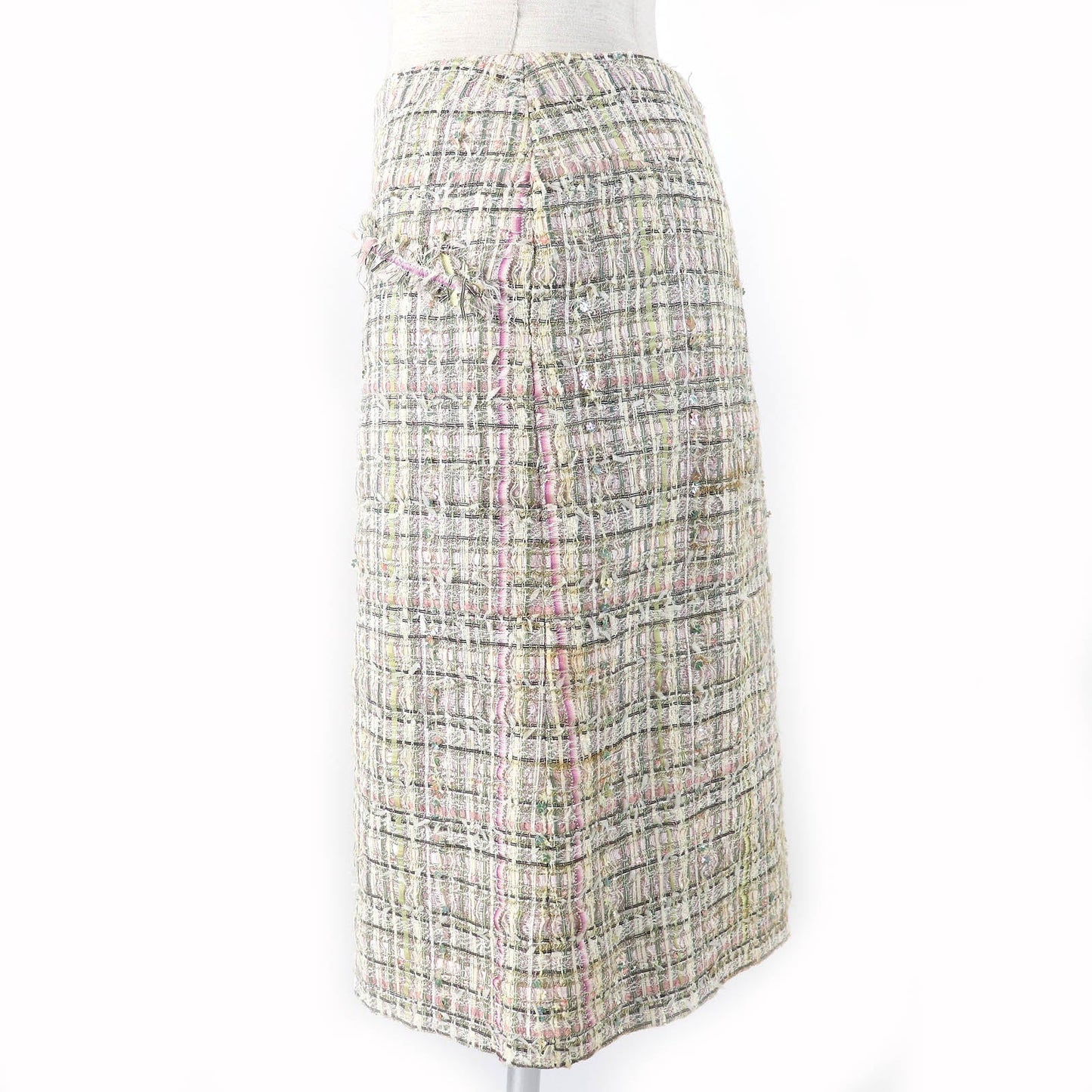 CHANEL Tweed skirt 05P P25517 Outer material: 34% viscose, Outer material: 25% polyamide (nylon), Outer material: 10% acetate, Outer material: 10% acrylic, Outer material: 8% polyester Beige multicolor Women 36
