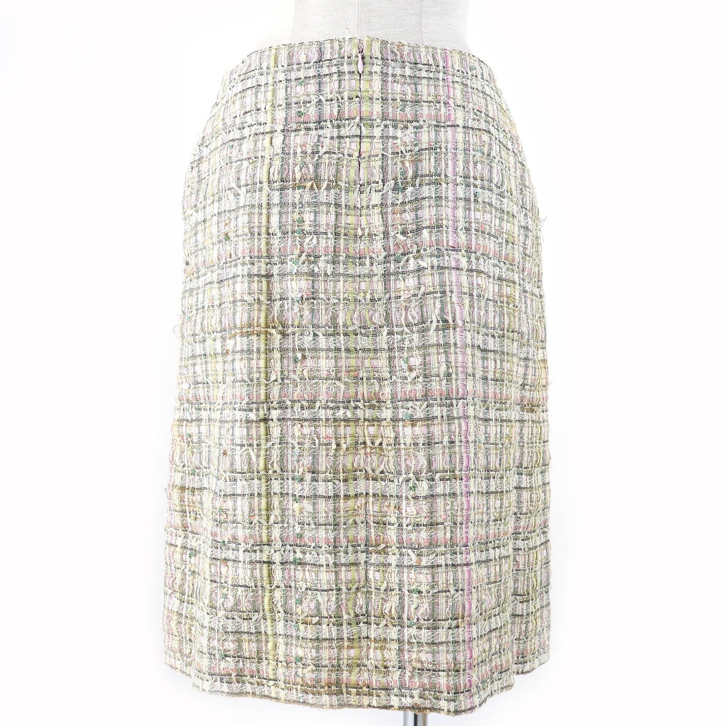 CHANEL Tweed skirt 05P P25517 Outer material: 34% viscose, Outer material: 25% polyamide (nylon), Outer material: 10% acetate, Outer material: 10% acrylic, Outer material: 8% polyester Beige multicolor Women 36
