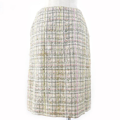CHANEL Tweed skirt 05P P25517 Outer material: 34% viscose, Outer material: 25% polyamide (nylon), Outer material: 10% acetate, Outer material: 10% acrylic, Outer material: 8% polyester Beige multicolor Women 36