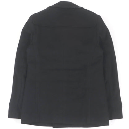 BURBERRY LONDON pea coat Outer: 80% wool, Outer: 20% cashmere, Lining: 55% acetate, Lining: 45% rayon black mens 44
