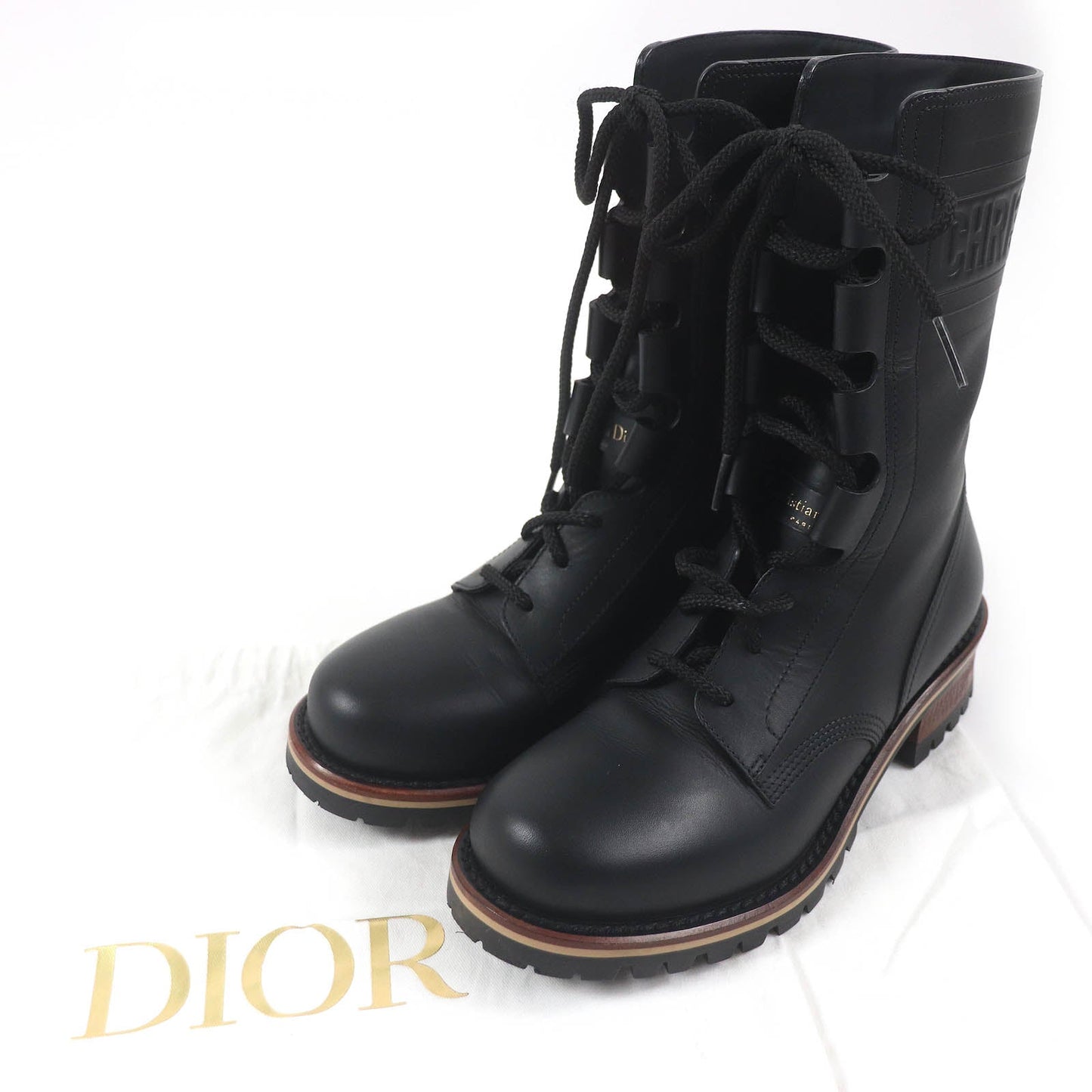 Christian Dior boots Main: Leather black Quest Women 35 1/2