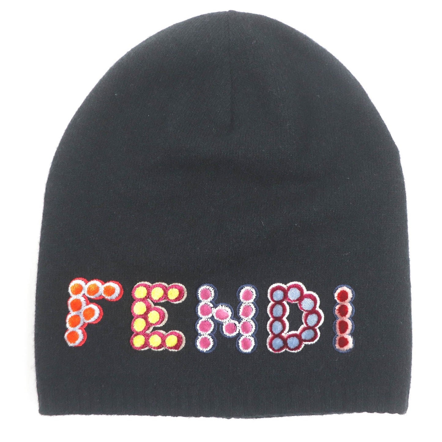 FENDI Knit cap FXQ635 A1CE Main: 70% wool, Main: 30% cashmere black mens