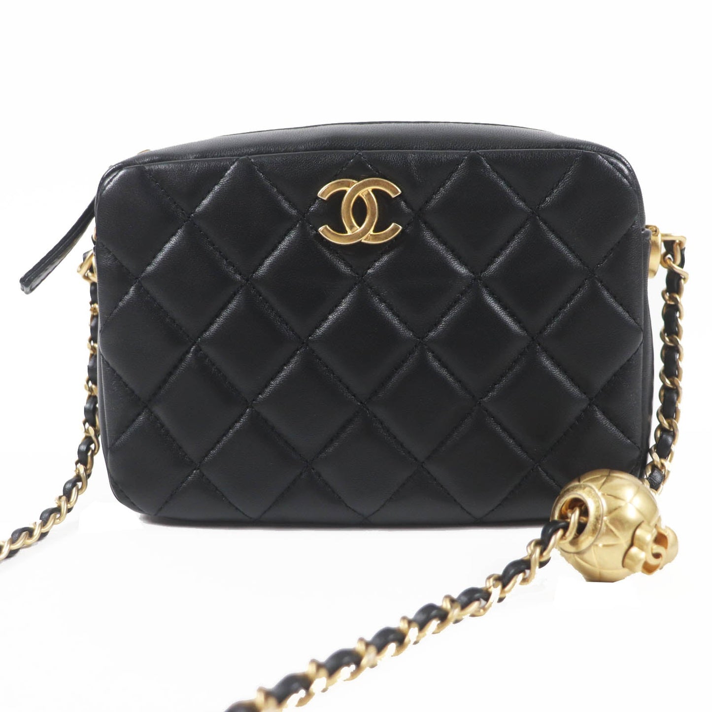 CHANEL Shoulder Bag AS3258 lambskin black Matrasse
