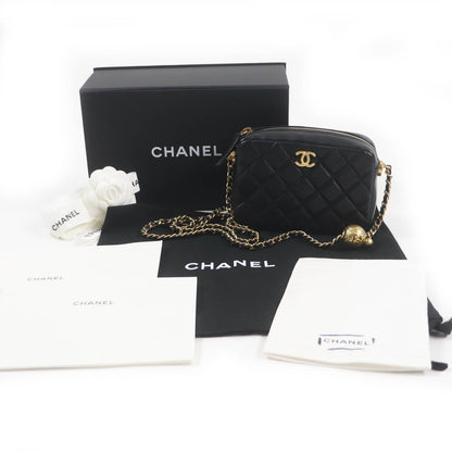 CHANEL Shoulder Bag AS3258 lambskin black Matrasse