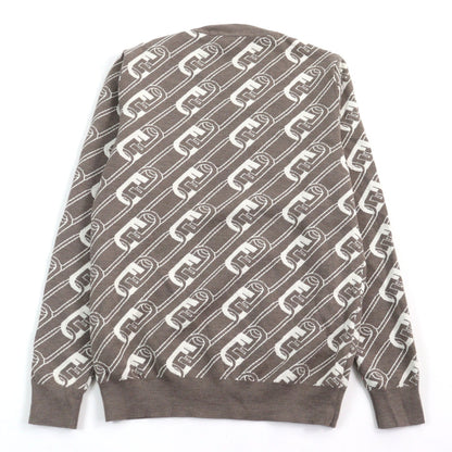FENDI knit FZX061 Outer material: 100% virgin wool Brown white mens 48