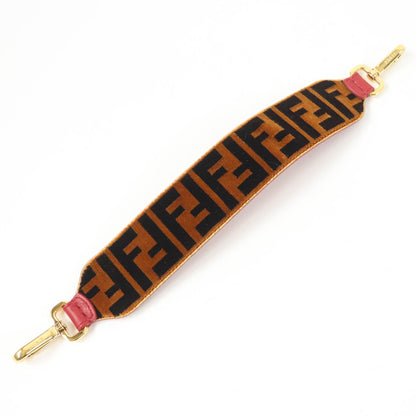 FENDI Shoulder strap Main: Velour Brown type Red Mini strap you Women