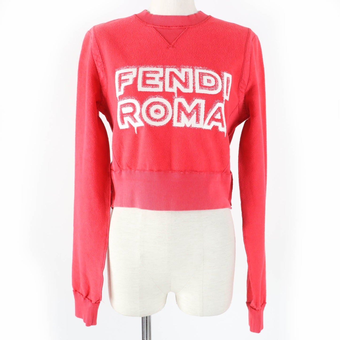 FENDI sweat FS7948 Main: 100% cotton, Part: 97% cotton, Part: 3% polyurethane, Lining: 100% cotton, Part: 100% polyester Red type Women XXS