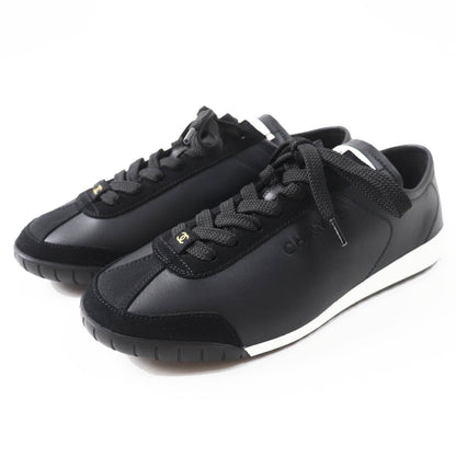 CHANEL sneakers 24S G45714 Main: Calfskin, Main: Suede calfskin Black White Women 36