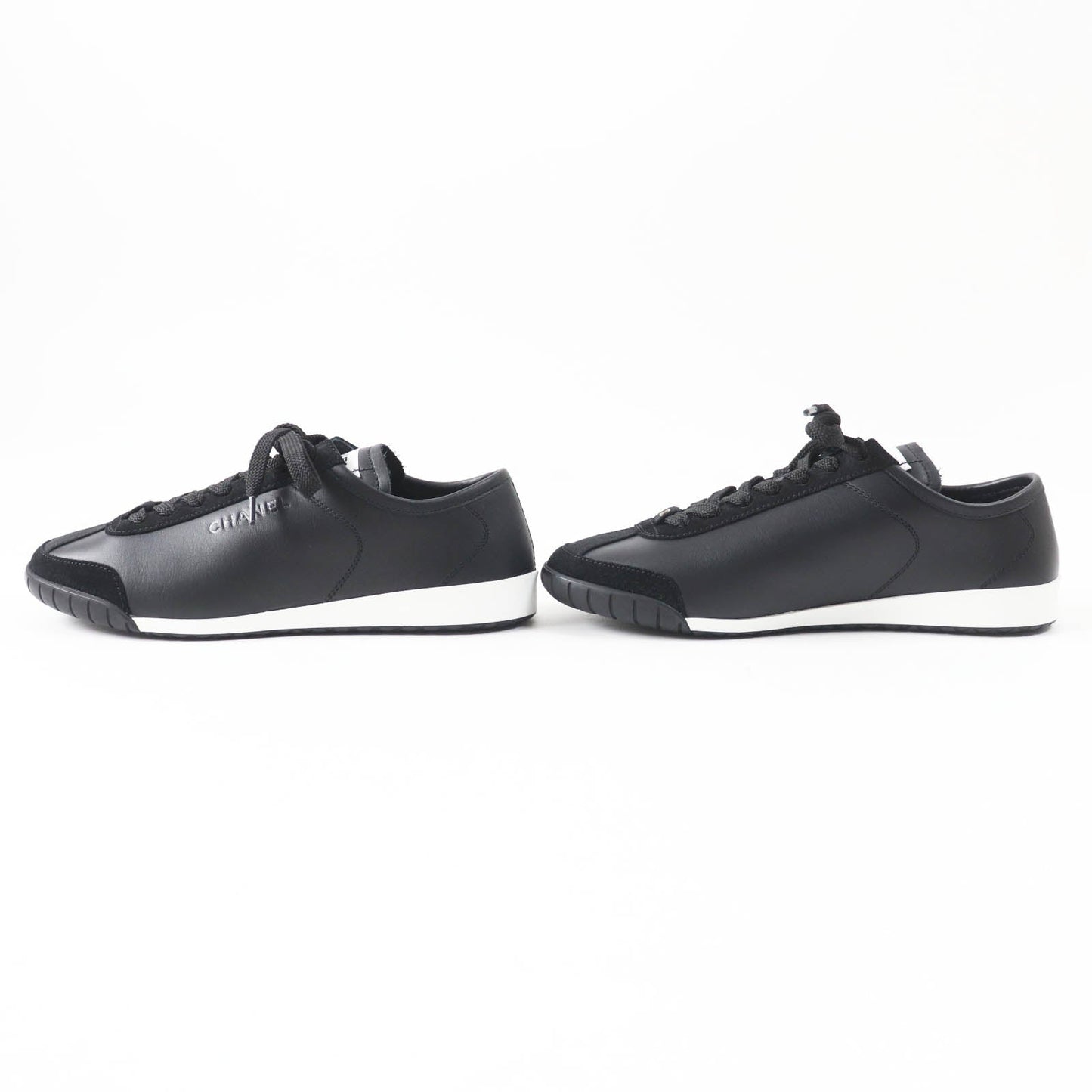 CHANEL sneakers 24S G45714 Main: Calfskin, Main: Suede calfskin Black White Women 36
