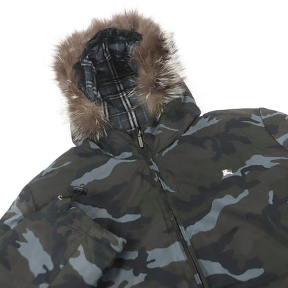 BURBERRY BLACK LABEL Down jacket Main: 100% nylon, lining: polyester, lining: cupra, sleeve lining: cupra, padding: 95% down Khaki type mens M