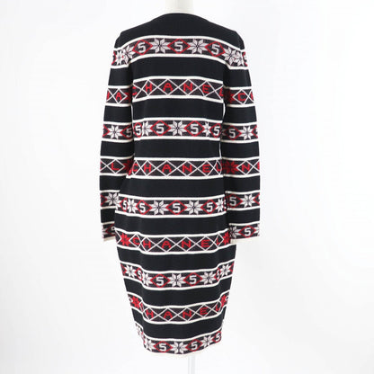 CHANEL one piece 19K P62575 Main: 80% cashmere, Main: 20% polyamide Black red white Women 42