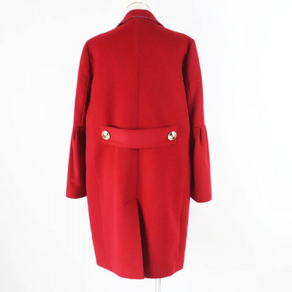 BURBERRY coat Outer: 80% wool, Outer: 20% cashmere, Lining: 50% acetate, Lining: 50% viscose (rayon), Part: 100% viscose (rayon) Red Women 40