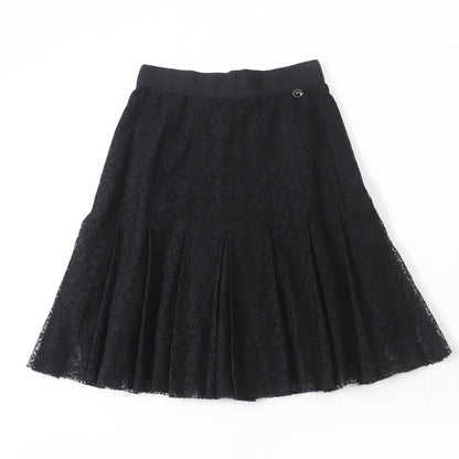 CHANEL Pleated skirt P51456V38481 Main: 94% cotton, Main: 6% nylon, Lining: 100% silk black Women 38