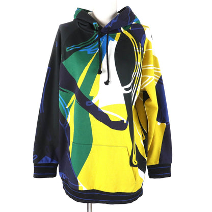 Christian Dior Hoodie 213S04A4069 Main: 100% cotton, part: 85% cotton, part: 15% nylon Black multicolor Abstract Colorblock Hoodie Women XS