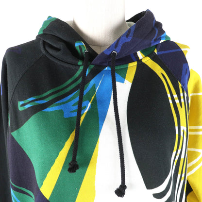 Christian Dior Hoodie 213S04A4069 Main: 100% cotton, part: 85% cotton, part: 15% nylon Black multicolor Abstract Colorblock Hoodie Women XS