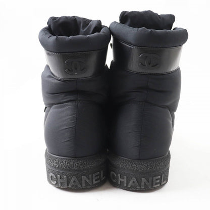 CHANEL boots G34082 Nylon , Part: Leather black COCONEIGE COCONEIGE Women 36 C
