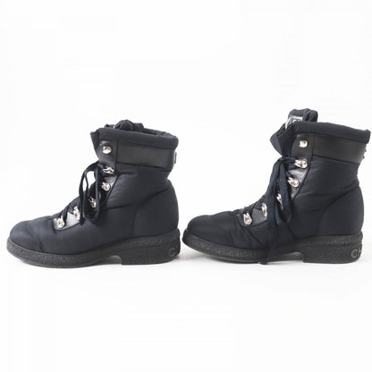 CHANEL boots G34082 Nylon , Part: Leather black COCONEIGE COCONEIGE Women 36 C
