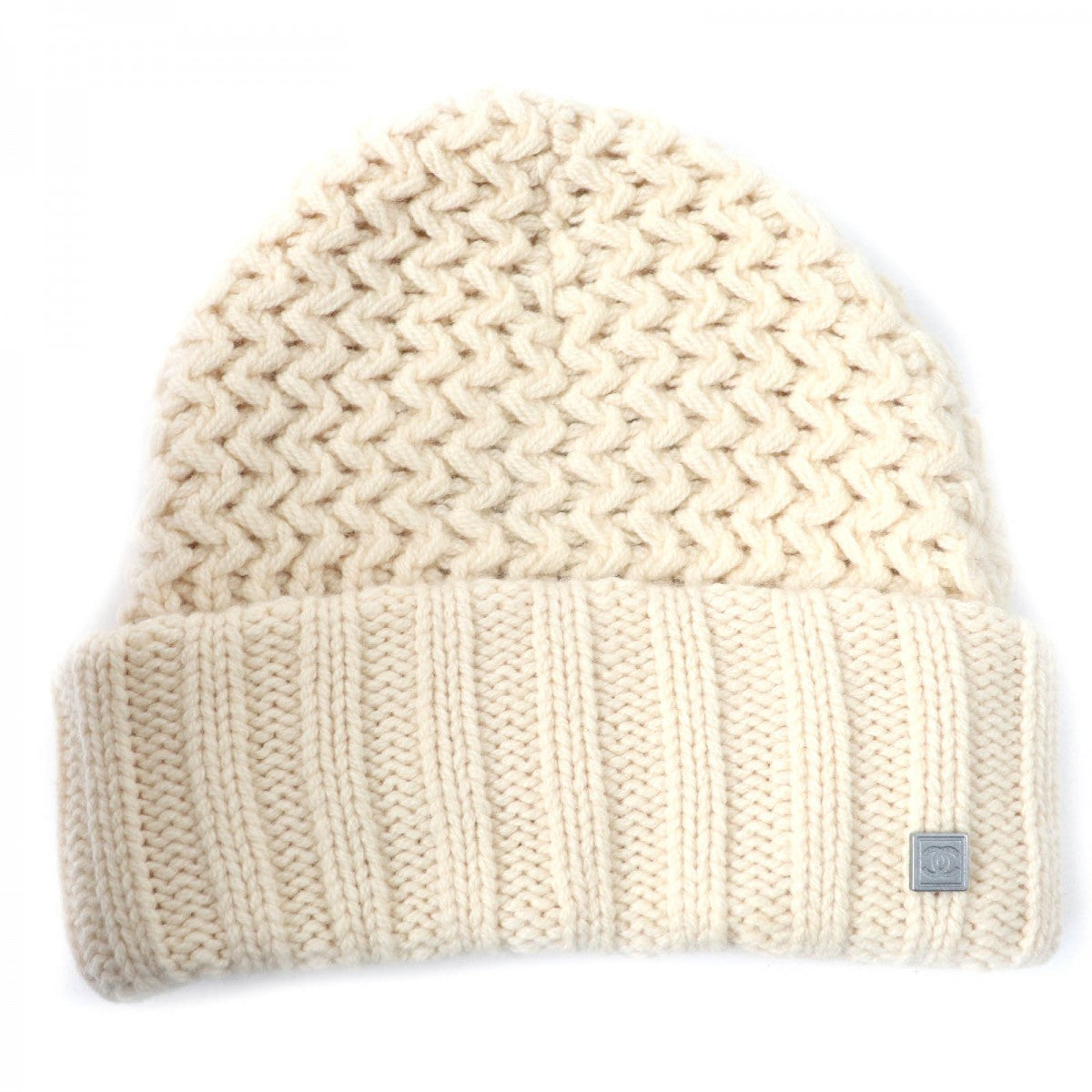 CHANEL Knit cap Main: 100% cashmere Ivory SPORTS Women
