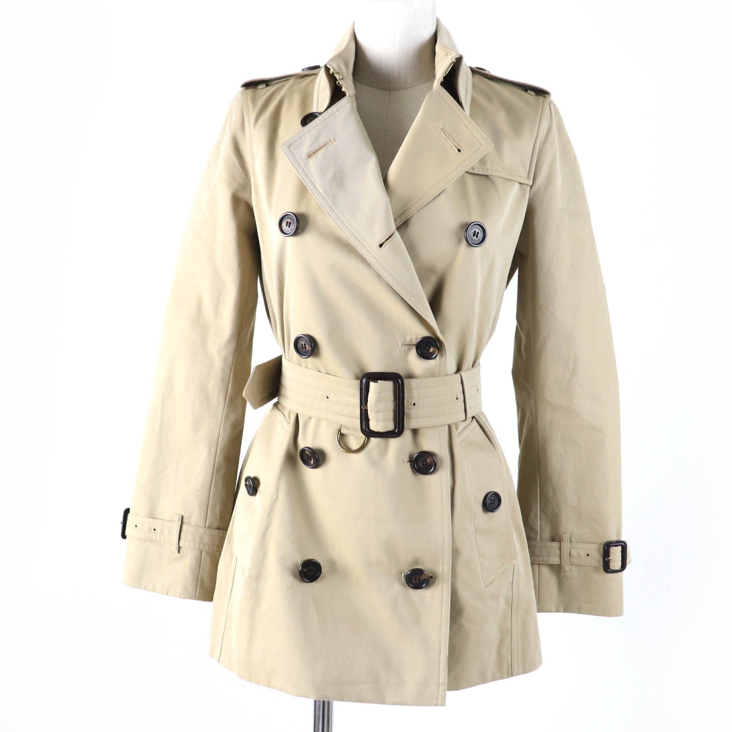 BURBERRY trench coat 39000550 Main: 100% cotton, Lining: 100% cotton, Sleeve lining: 100% viscose (rayon) beige Kensington Women 34