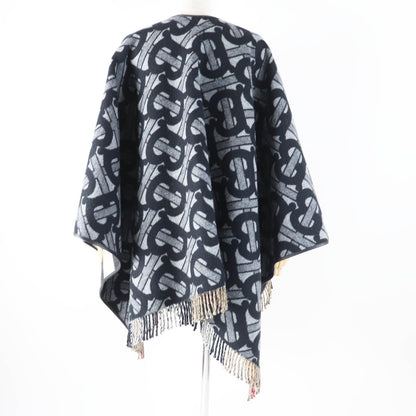 BURBERRY poncho 8050888 Main: 89% wool, Main: 11% cashmere, Part: Lamb leather Black Grey Women