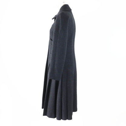 CHANEL coat P59659 Main: 80% wool, Main: 20% cashmere, Lining: 100% silk Gray black Women 34