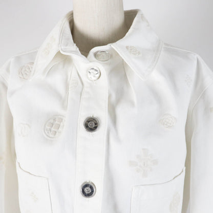 CHANEL Denim Jacket P70204 Main: 100% cotton white Women 36